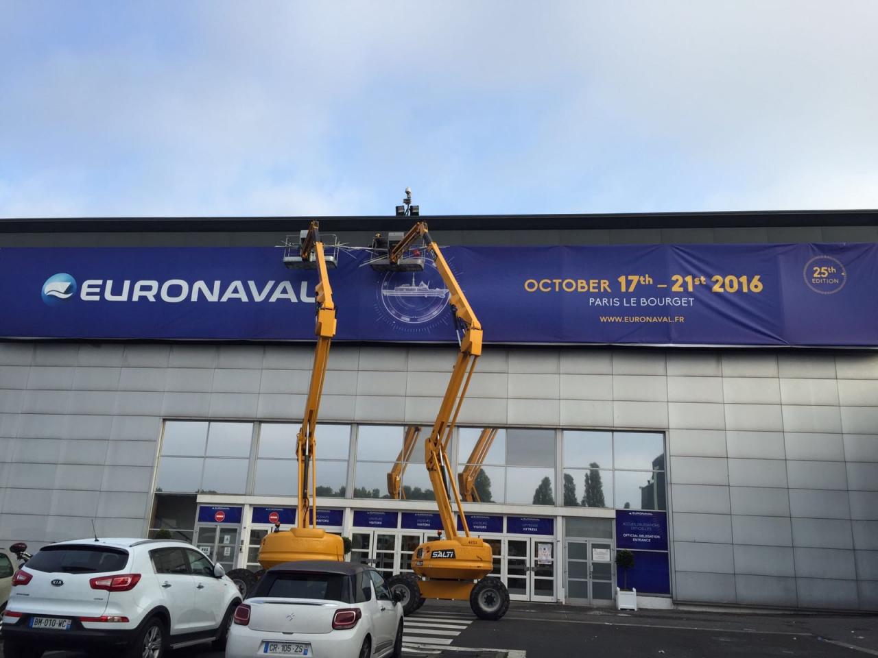 Montage EURONAVAL 2016 - Parc des expositions LE BOURGET